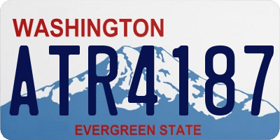 WA license plate ATR4187