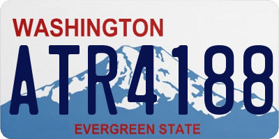 WA license plate ATR4188