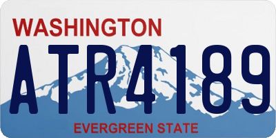 WA license plate ATR4189
