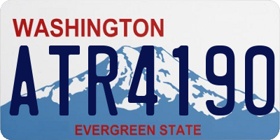 WA license plate ATR4190