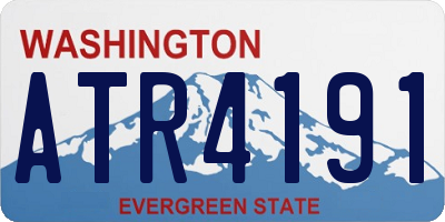WA license plate ATR4191