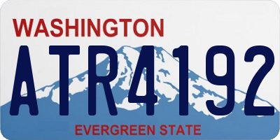 WA license plate ATR4192