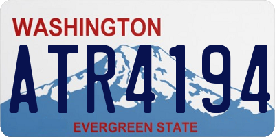 WA license plate ATR4194