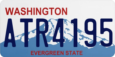 WA license plate ATR4195