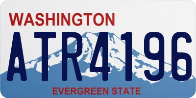 WA license plate ATR4196