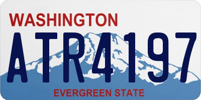 WA license plate ATR4197