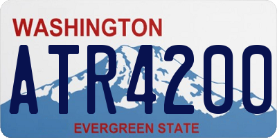 WA license plate ATR4200