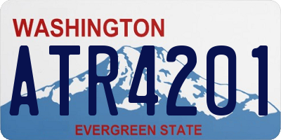 WA license plate ATR4201