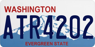 WA license plate ATR4202
