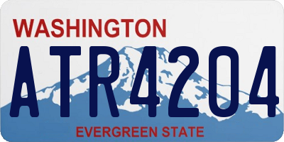 WA license plate ATR4204
