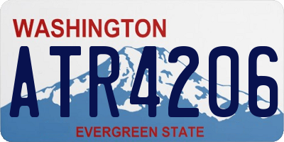 WA license plate ATR4206