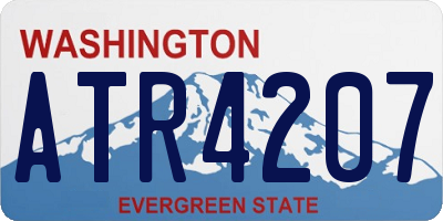 WA license plate ATR4207