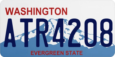 WA license plate ATR4208