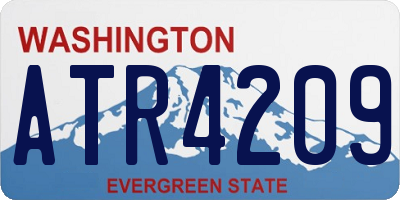 WA license plate ATR4209