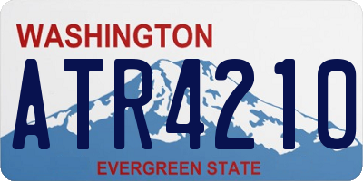 WA license plate ATR4210