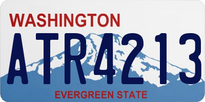 WA license plate ATR4213