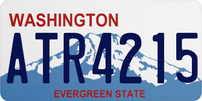WA license plate ATR4215