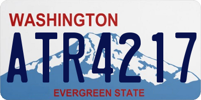 WA license plate ATR4217