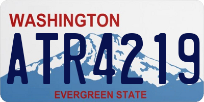 WA license plate ATR4219