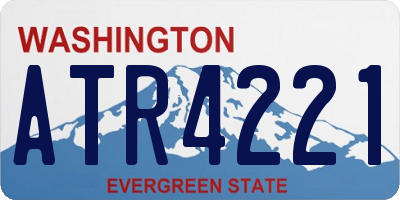 WA license plate ATR4221