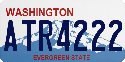 WA license plate ATR4222