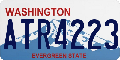 WA license plate ATR4223