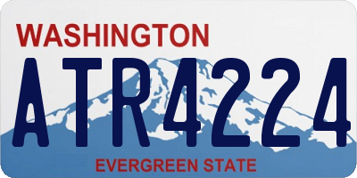 WA license plate ATR4224