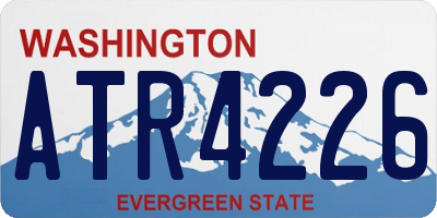 WA license plate ATR4226