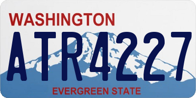 WA license plate ATR4227