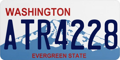 WA license plate ATR4228