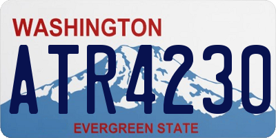 WA license plate ATR4230