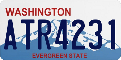 WA license plate ATR4231