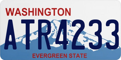 WA license plate ATR4233