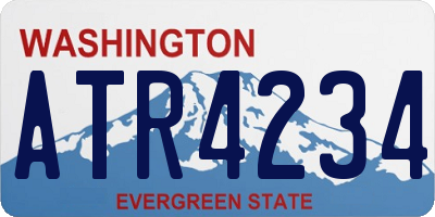 WA license plate ATR4234