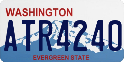 WA license plate ATR4240