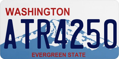 WA license plate ATR4250