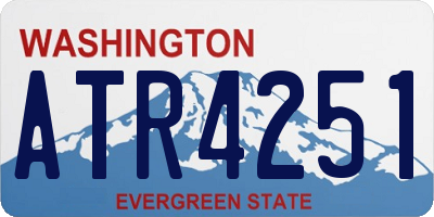 WA license plate ATR4251