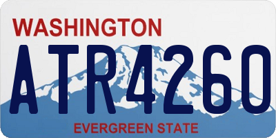 WA license plate ATR4260
