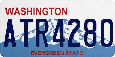 WA license plate ATR4280