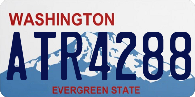 WA license plate ATR4288