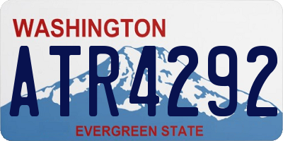 WA license plate ATR4292