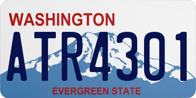 WA license plate ATR4301