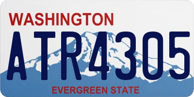 WA license plate ATR4305