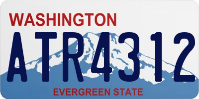 WA license plate ATR4312