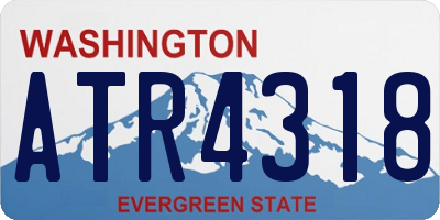 WA license plate ATR4318