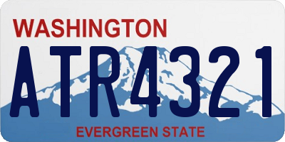 WA license plate ATR4321