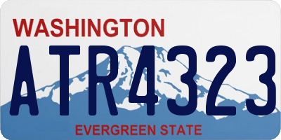 WA license plate ATR4323