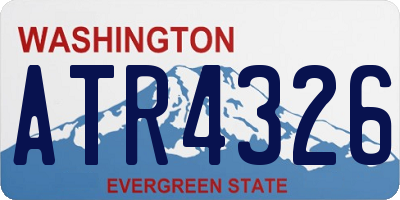 WA license plate ATR4326