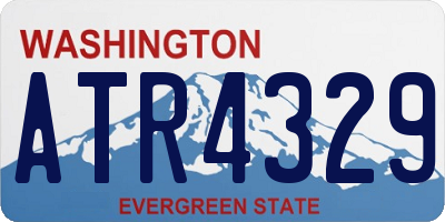 WA license plate ATR4329