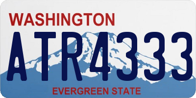 WA license plate ATR4333